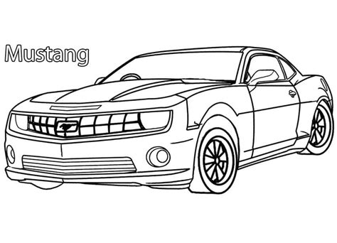 Dibujos de Ford Mustang Para Niños para Colorear para Colorear Pintar