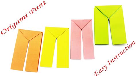 Paper Pant Easy Instruction How To Make Origami Pants Best And Simple Pant Making Tutorial