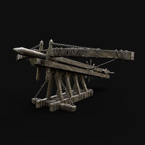 Ballista War Machine Medieval Siege Engine War Battle Weapon 3d