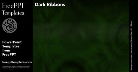 Dark Ribbons Powerpoint Templates