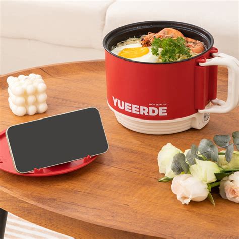 SHIMELE Mini Rice Cooker Electric Hot Pot Portable Mini Ramen Pot For Steaming Stir Frying
