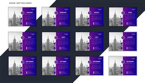 벡터 2024 달력 디자인 | 프리미엄 벡터