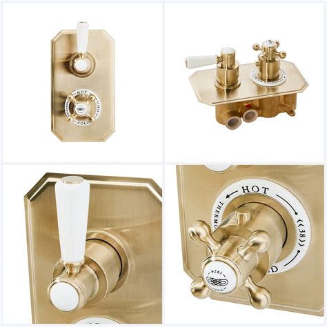 Milano Elizabeth Traditional Concealed Thermostatic Twin Shower Valve