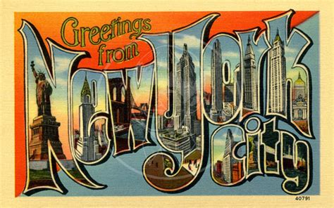 Greetings From New York City Style X Gicl E Canvas Etsy