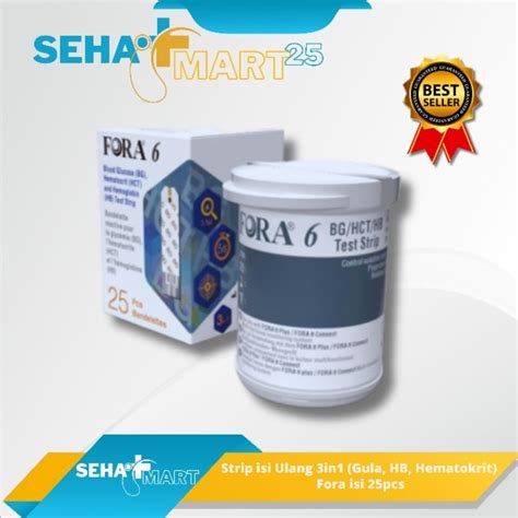 Jual Strip Gula Darah Hemoglobin Hematokrit Fora 6in1 Isi Ulang Glucose