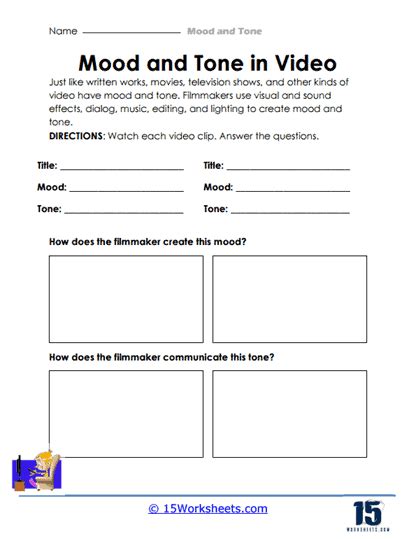 Mood And Tone Worksheets 15