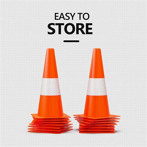 Battife Orange Traffic Safety Cones Inch Parking Cones With