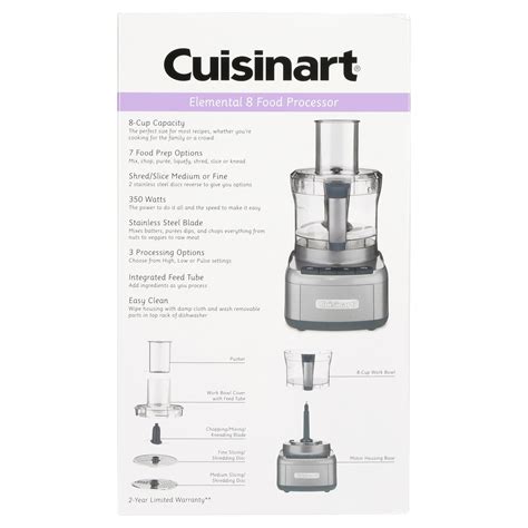 Cuisinart Fp8gmp1 Elemental 8 Cup Food Processor