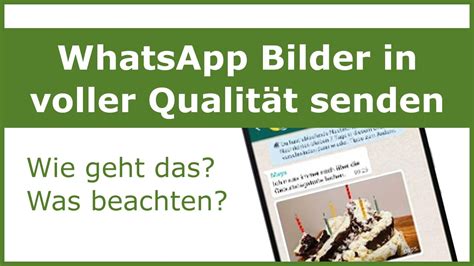 Whatsapp Bilder In Voller Qualit T Versenden Youtube