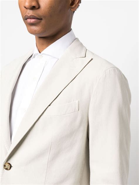 Boglioli Peak Lapel Single Breasted Blazer Farfetch