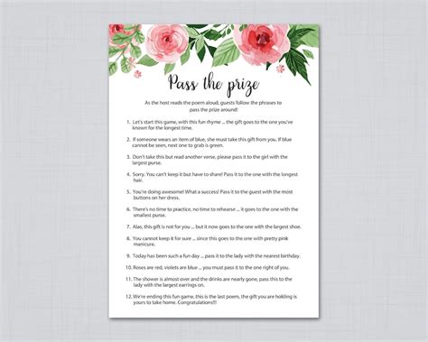 Pass The Prize Bridal Shower Games Pass The Parcel Game Etsy