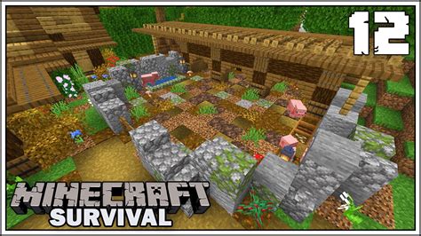 Lets Build A Pig Pen Episode 12 Minecraft 115 Survival Lets Play