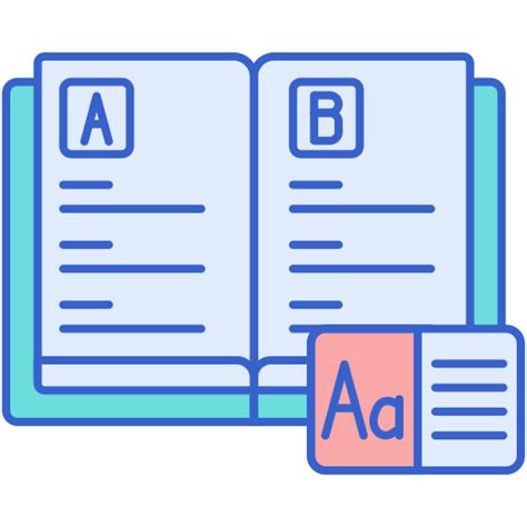 Vocabulary Flaticons Lineal Color icon
