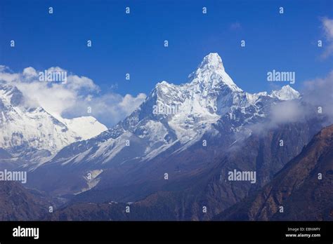 Ama Dablam View From Everest View Hotel Near Namche Nepal Khumbu