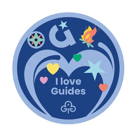 I Love Guides Woven Badge Girlguiding North West England Shop