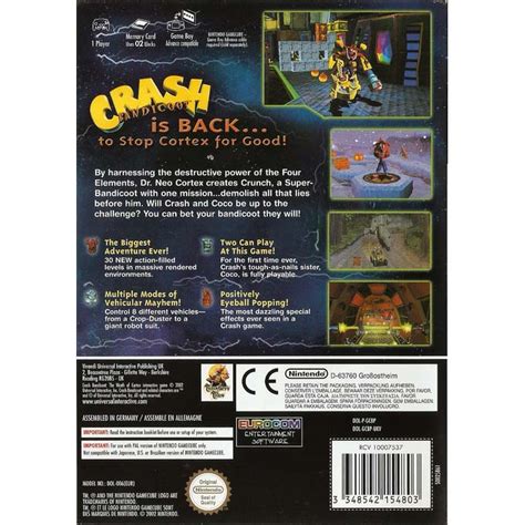 GC Crash Bandicoot The Wrath Of Cortex Nintendo Gamecube