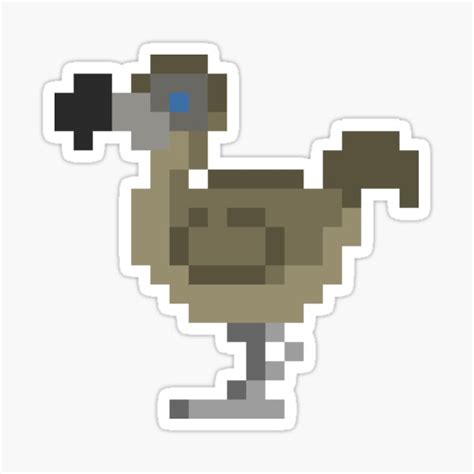 "Pixel Dodo" Sticker by leviadraconia | Redbubble