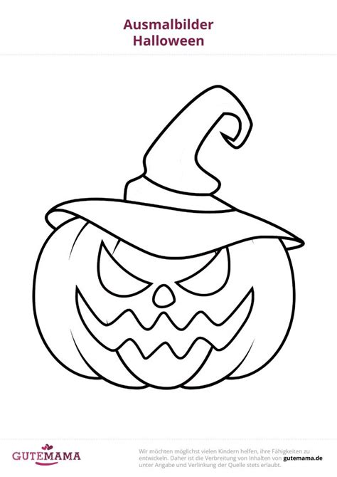 Ausmalbilder Halloween zum Ausdrucken - kostenlos in pdf