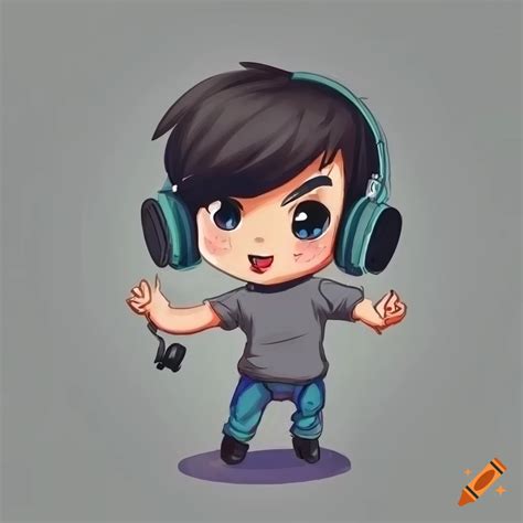 Cartoonized Chibi Gamer Boy Playing Video Games On Craiyon