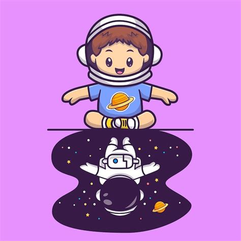 Lindo Caracol Astronauta Dibujos Animados Vector Icono Ilustraci N