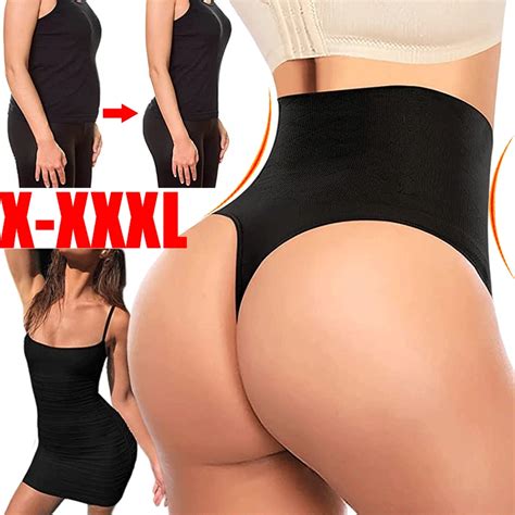 Mulheres Sexy Tanga Shaper Cintura Alta Barriga Controle Calcinha