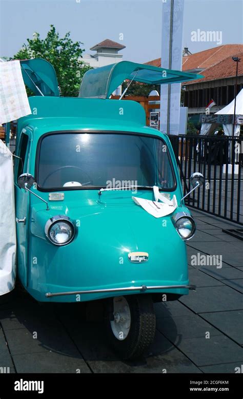 jakarta indonesia september   bemo  kota tua bemo