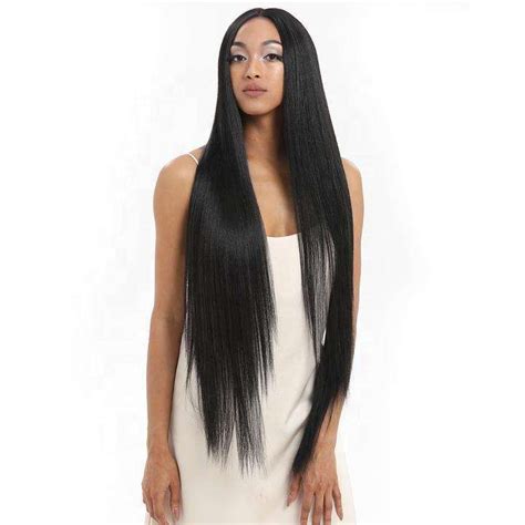 38 Inch Super Long Straight Preplucked Quality Black Two Tone Blonde Long Lace Front Heat