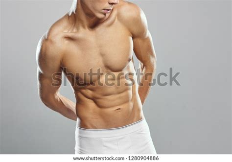 Man Nude Torso Lightfitting Shorts On Stock Photo Shutterstock