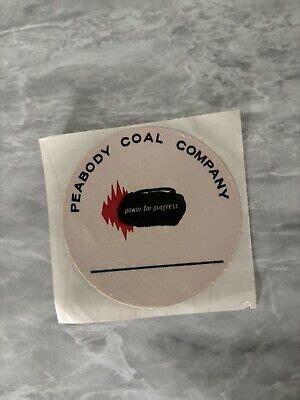 Coal Mining Stickers Nice Older Peabody EBay