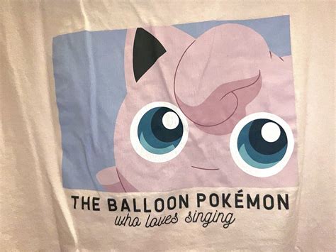 Uniqlo X Pokemon Jigglypuff Singing Light Pink Boxy G Gem