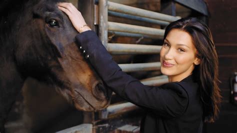 Watch Bella Hadid Ride A Horse Feed A Baby Goat And Gush About The
