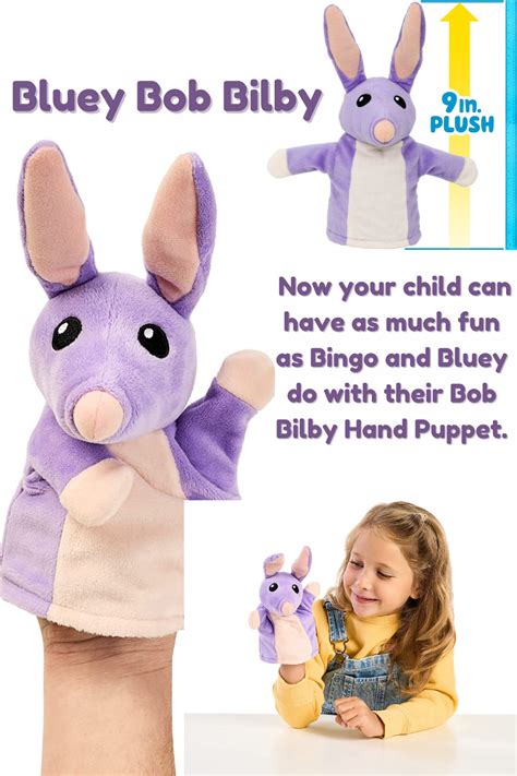 Bluey Bob Bilby 8 Plush Toy Hand Puppet Hand Puppets Puppets