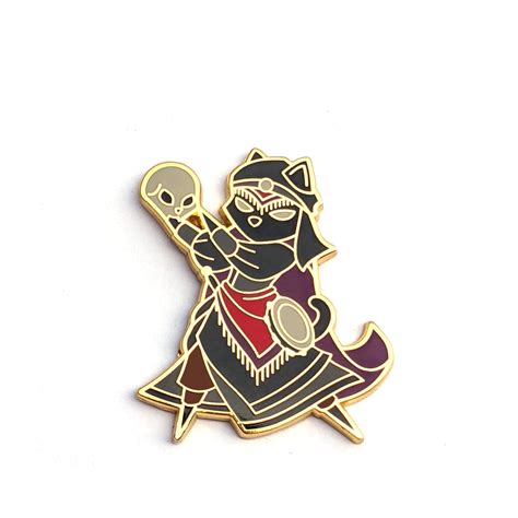 Bard Class Rpg Black Cat S3 Hard Enamel Pin Frost Dragon Designs