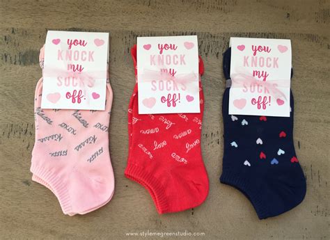 Knock My Socks Off Valentine Printable Style Me Green