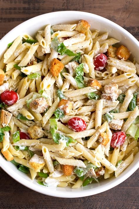 penne pasta salad with chicken