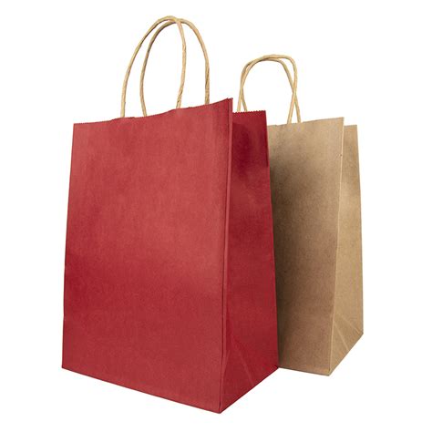 China Brown Kraft Paper Carrier Bags For Take Out Food With Custom