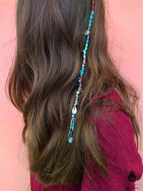 Colorful Hair Wrap Macrame Hair Extension Clip In Hippie Etsy UK