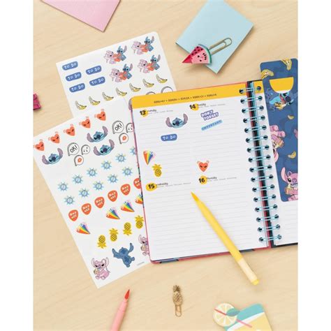 Agenda Escolar Stitch Disney Meses Semana Vista A