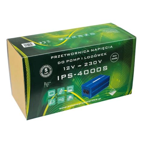 Polska Przetwornica napięcia 12V 230V 2000W 4000W IPS 4000S Sinus ECO