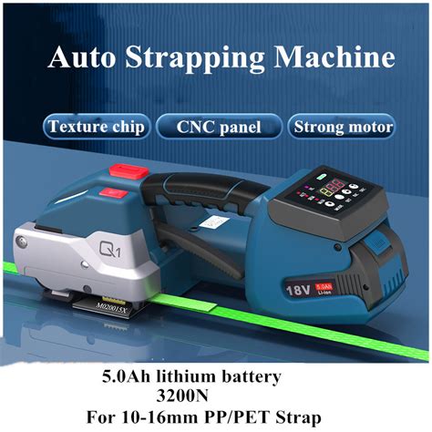 Q One Key Fully Automatic Electric Poly Strapping Tensioner Tools