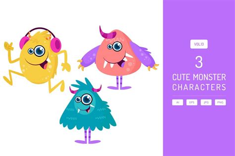 Cute Monster Characters Vol13 Deeezy
