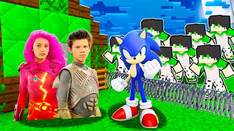 SHARKBOY E LAVAGIRL PROTEGE SONIC DE UM APOCALIPSE DE BEBÊ NO MINECRAFT