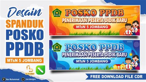 Desain Spanduk Posko Pendaftaran Ppdb Di Coreldraw Free File Cdr Nur