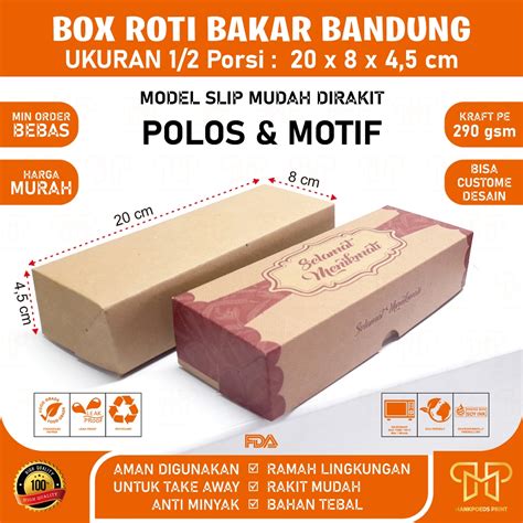 Jual Kotak Dus Roti Bakar Bandung 1 2 Porsi Box Roti Bakar Shopee