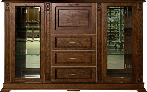 Купить Шкаф-витрина Пинскдрев Верди 3/2з П487.12з, дерево, шпон, 191 ...