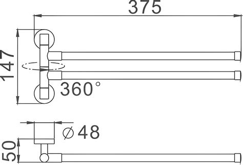Полотенцедержатель Haiba HB8712 двойной купить в магазине Сантехника ...