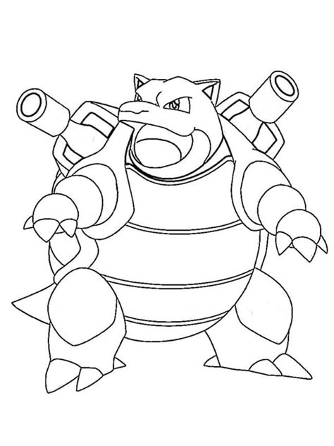Blastoise Para Colorir - Desenhos de Pokémon Blastoise Grátis para Colorir e Imprimir - Colorir.Info