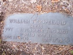 William Thomas Bill Copeland 1903 1960 Mémorial Find a Grave