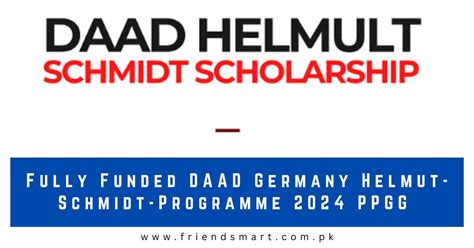 Fully Funded Daad Germany Helmut Schmidt Programme Ppgg