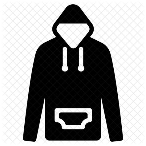 Men Hoodie Icon - Download in Glyph Style